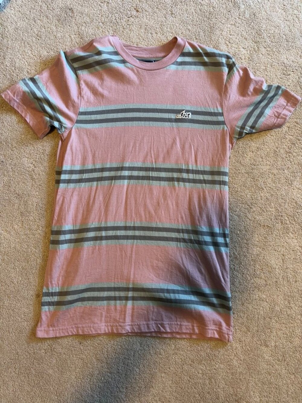 Lost pink striped t-shirt